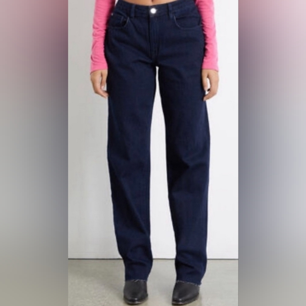 WeWoreWhat Navy Low Rise Dad. SIZE 24 #37 - Picture 1 of 4